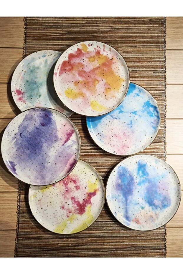 Cosmos Mixed Pattern Dessert Plate 17cm Set of 6