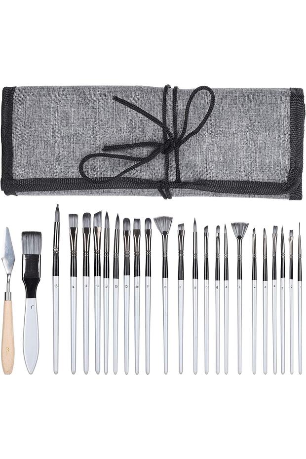 24 Pieces Acrylic Oil Painting Watercolor Brush Set