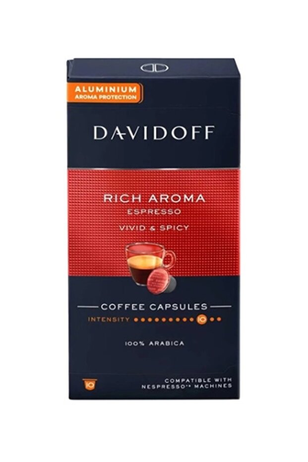 Davidoff Rich Aroma Espresso Nespresso Compatible Capsule Coffee 10 Pieces
