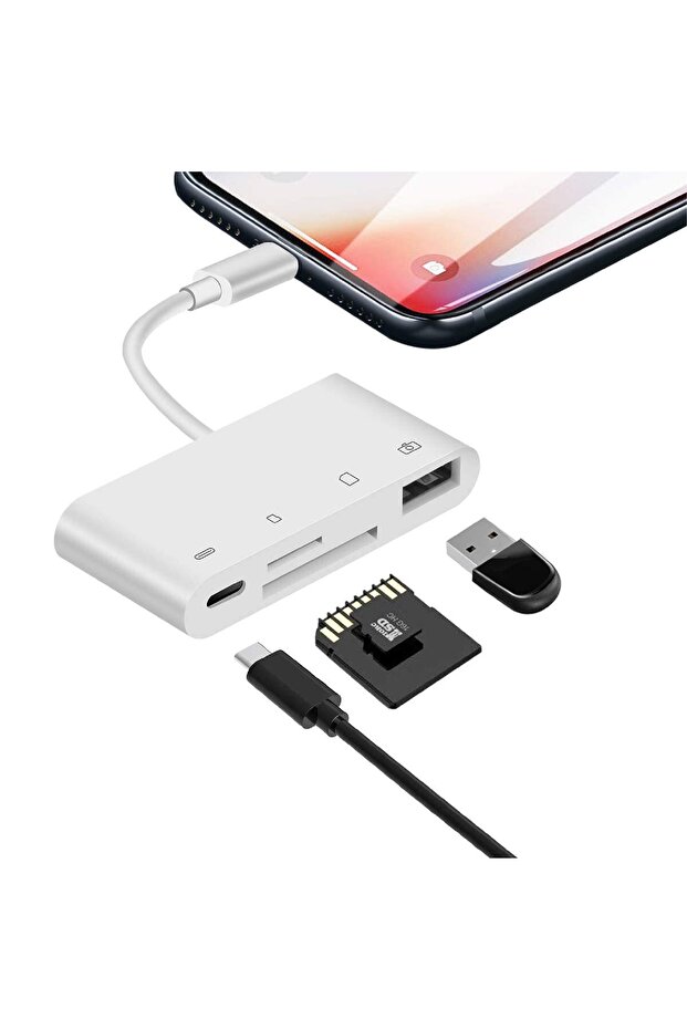 Byl-108l Lightning To Gigabit Ethernet Usb Şarj Bağlantılı Dönüştürücü - 2