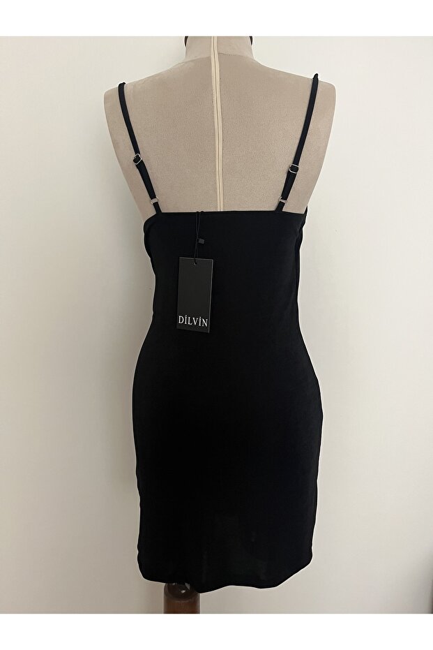 Asimetrik Mini Elbise - 2