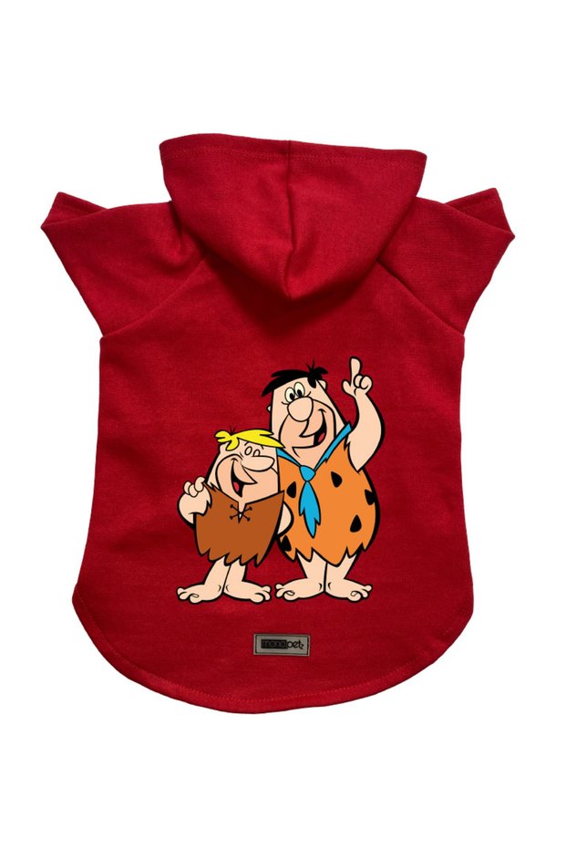 Hooded Fleece Sweatshirt Dog And Cat Outfit & Dress - Red Barney & Fred