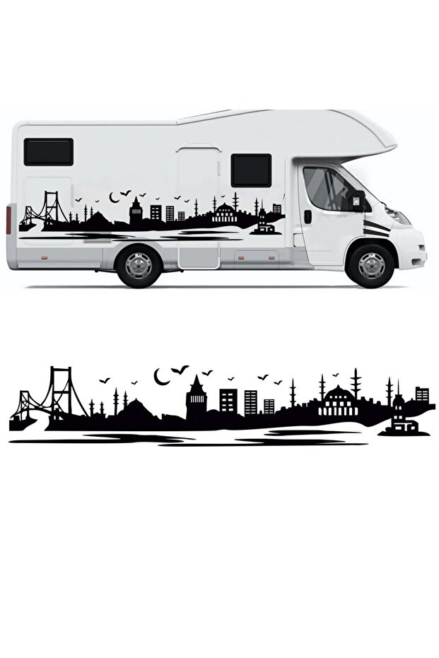120 X 23 Cm - Istanbul Silhouette Wall Sticker