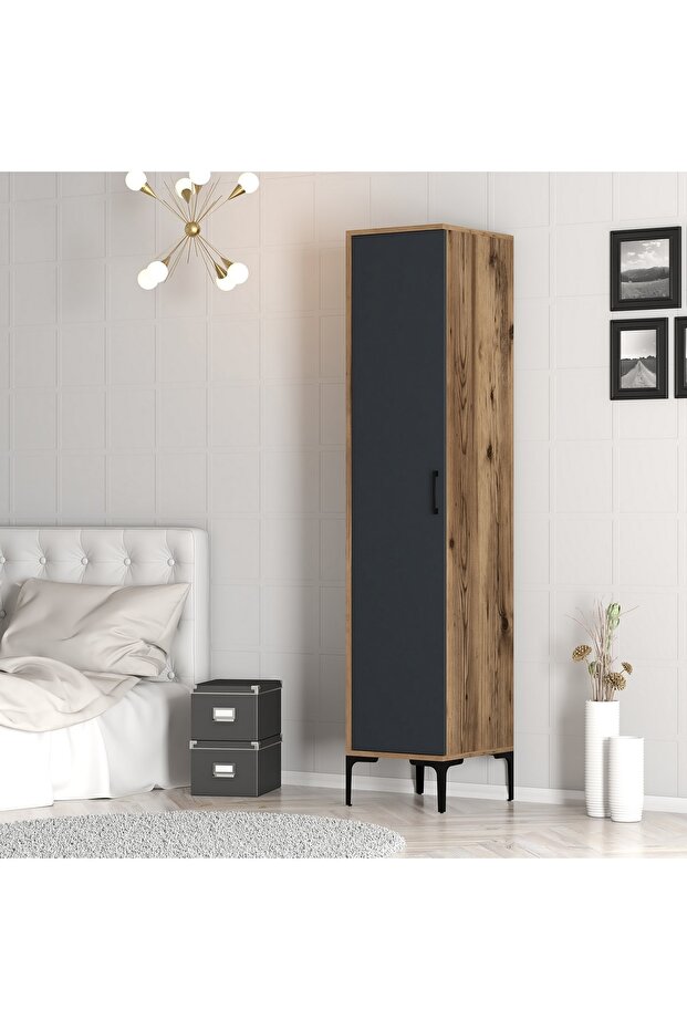 Kumsal 1 Kapılı Gardrop S - Antrasit - 5