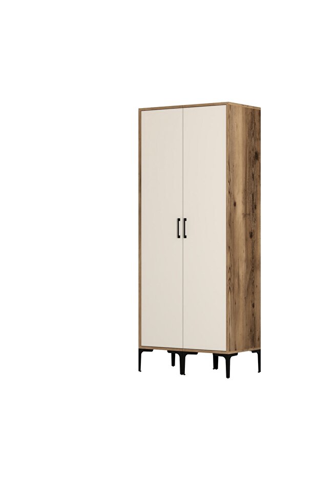 Kumsal 2 Kapılı Gardrop Ss - Krem - 5