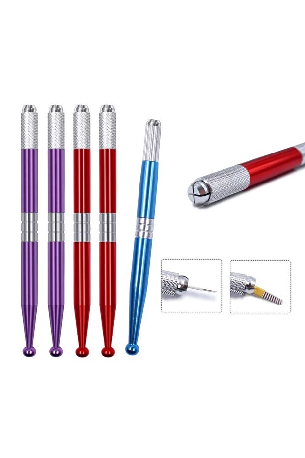 1Pc Permanent Makeup Single Ended Microblading Pen with Needle Gift - 4