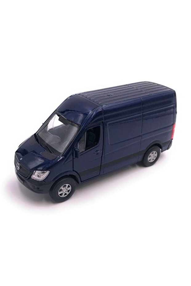Welly Mercedes Benz Sprinter Panel Van 1:36 سحب قطرة نموذج سيارة لعبة معدنية باللون الأزرق