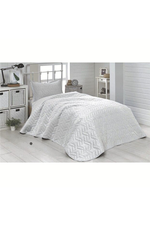 Yatak Örtüsü Seti Tek Kişilik Ruby Kemik - 1