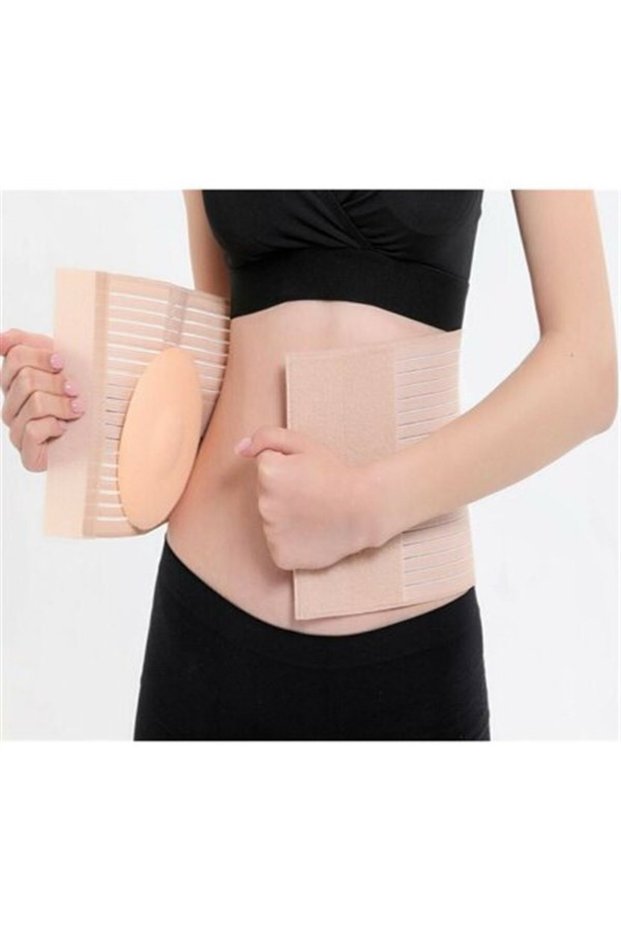 Unisex Beige Umbilical Hernia Belt Hernia Belt - Support Belt for Abdominal Area