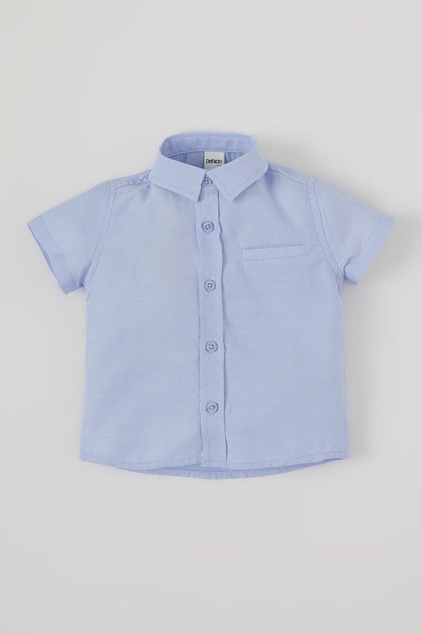 Erkek Bebek Regular Fit Basic Kısa Kollu Gömlek - 1