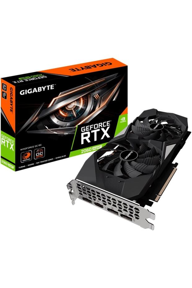 Gıgabyte 8gb Rtx2060 Super Windforce Oc Gv-n206swf2oc-8gd Gddr6 256bit Hdmı 3x Dp 175w 550w 14.0 - 1