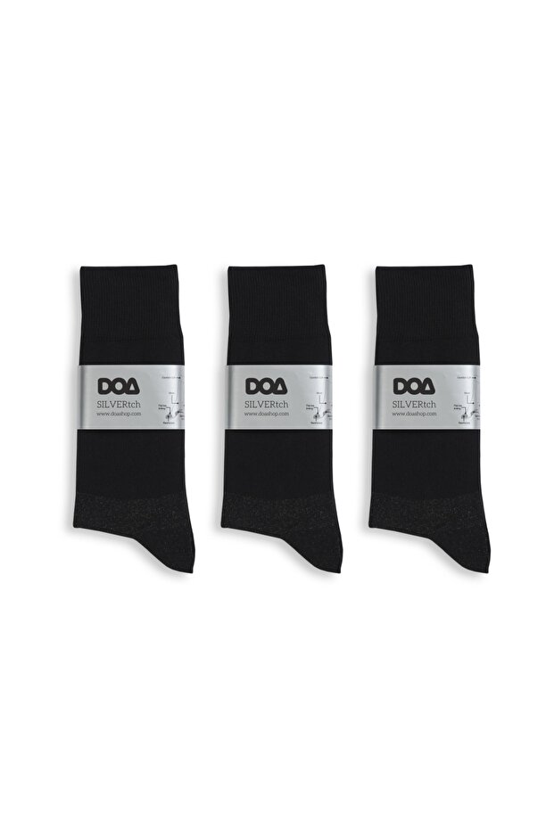 جوارب فضية من القطن العضوي من Doa Silver - 3 أزواج