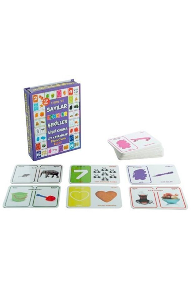 Super Set, Flashcards, Educational Cards, Numbers, Colors, Shapes