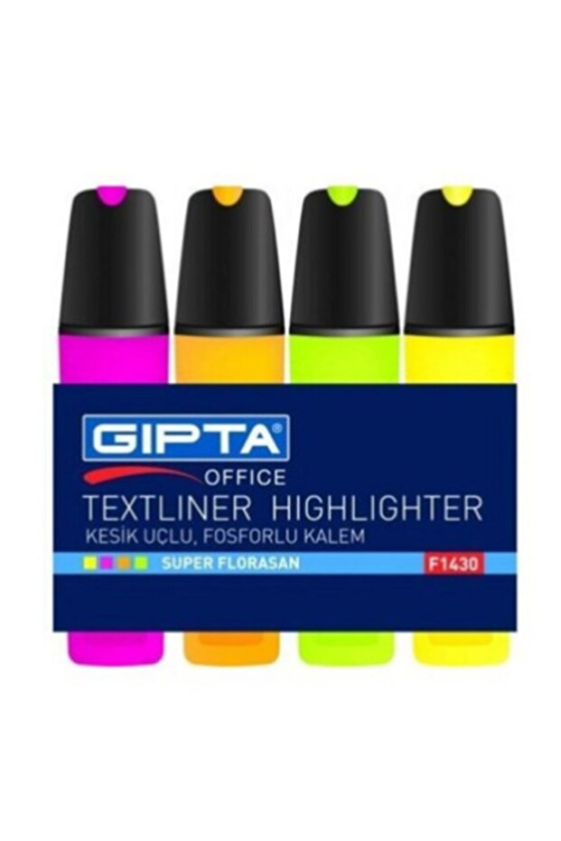 مجموعة أقلام تحديد 4 ألوان - 1