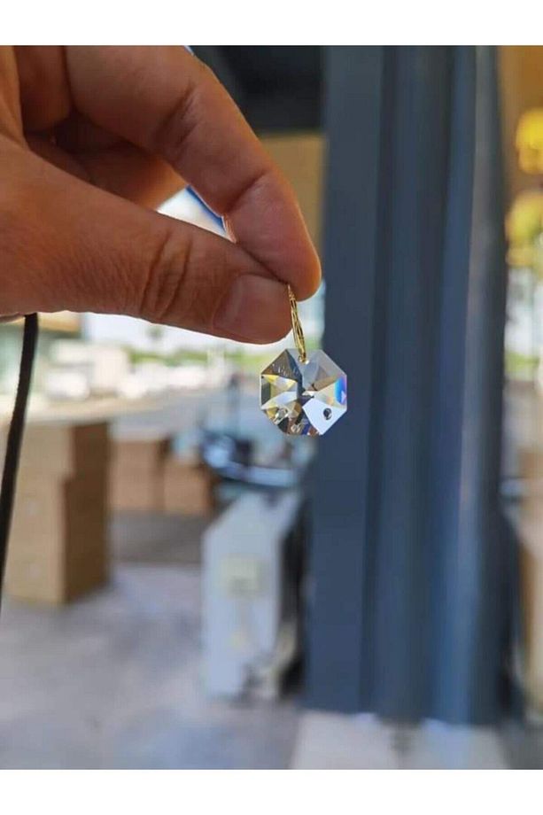 Avize Taşı 14 Mm Optacon Gold Halkalı Şeffaf Renk 200 Adet - 2