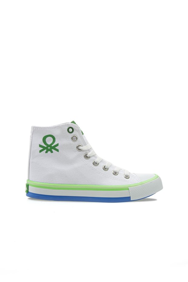 BN-30189 White-Green Women's Sports Shoes