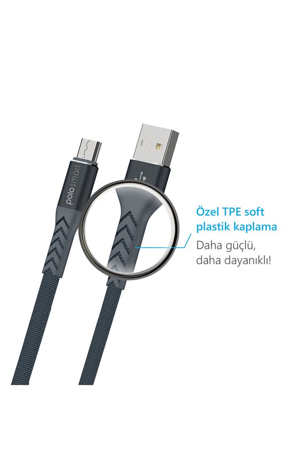 Psm21 Mıcro Usb Süper Hızlı Şarj Ve Data Kablosu - 3