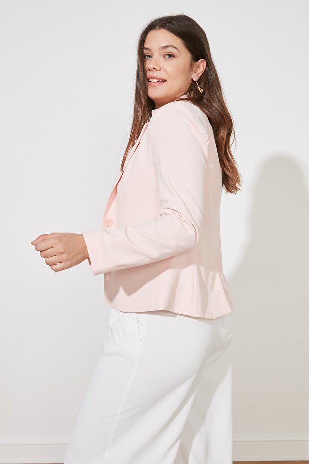 Pudra Düğme Detaylı Blazer Ceket TWOSS21CE0039 - 2