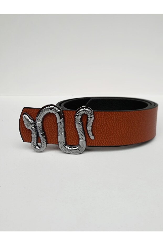 Yılan Tokalı Kadın Taba Kemer - 2