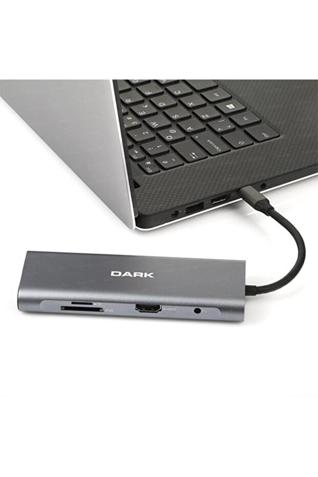 Usb 3.1 Type C 9 In 1 Ethernet - Hdmı - Tf Sd Kart Okuyucu - Usb 3.0 - Kulaklık Çevirici Hub - 2