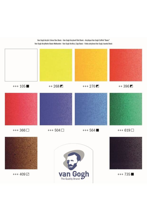 : Akrilik Boya Basic Box Set (ahşap Kutu) - 4