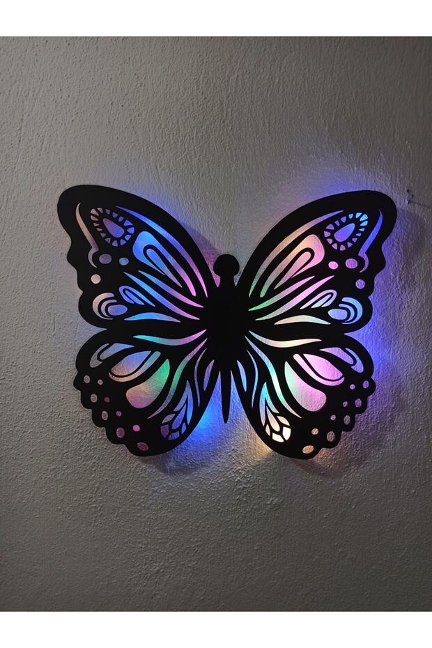Kelebek Led Işıklı Duvar Tablosu Pilli Model - 1