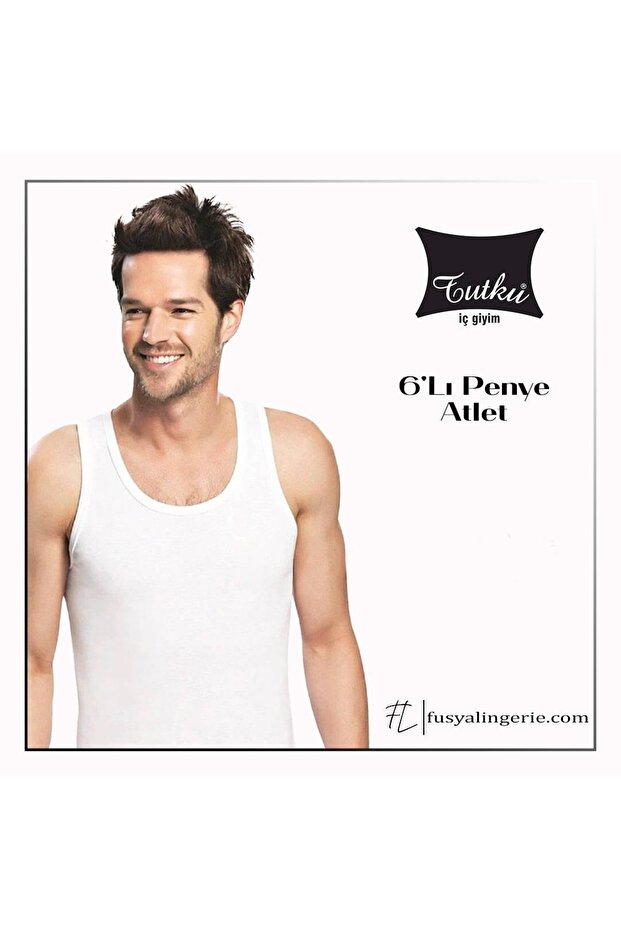 White Men's Combed Cotton Undershirt 6 Pack