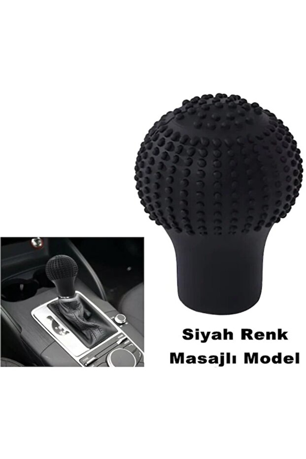 Silicone Gear Shift Knob Case Massage Normal Gear Shift Black