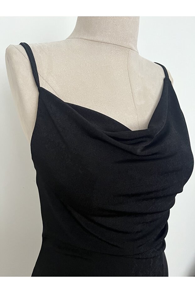 Asimetrik Mini Elbise - 3