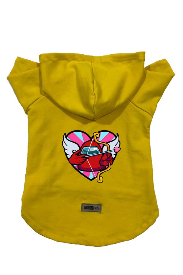 Hooded Fleece Sweatshirt Dog And Cat Outfit & Dress - Yellow Among Us