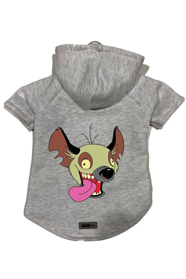 Hooded Fleece Sweatshirt Dog And Cat Outfit & Dress - Gray Ed001
