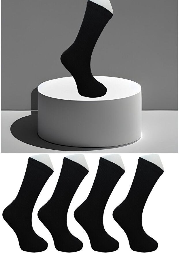 4 Pairs Combed Cotton under Sole Towel Sports Tennis Socks