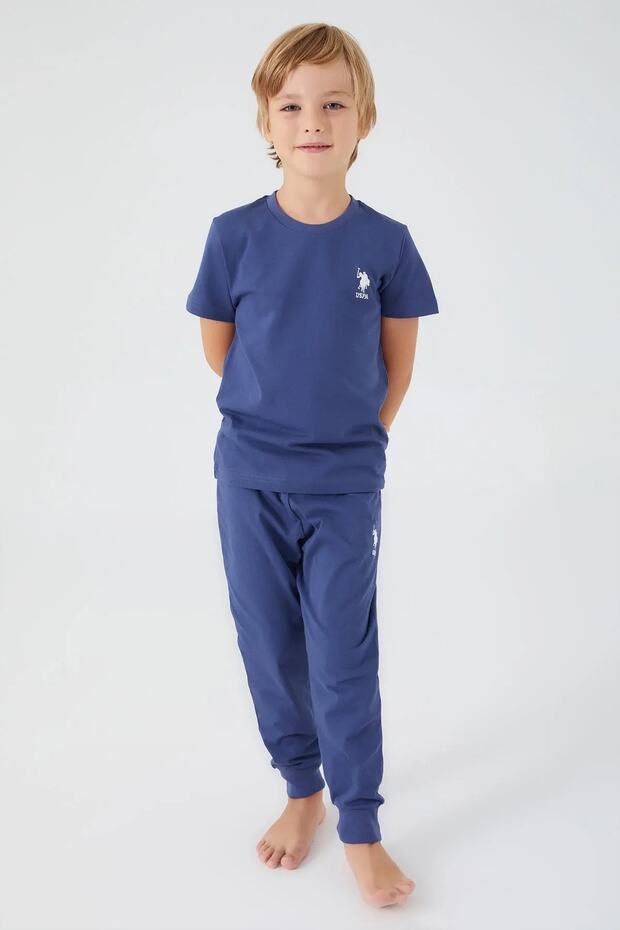 Chirping Koyu Mavi Erkek Çocuk Kısa Kol Pijama Takım - 3