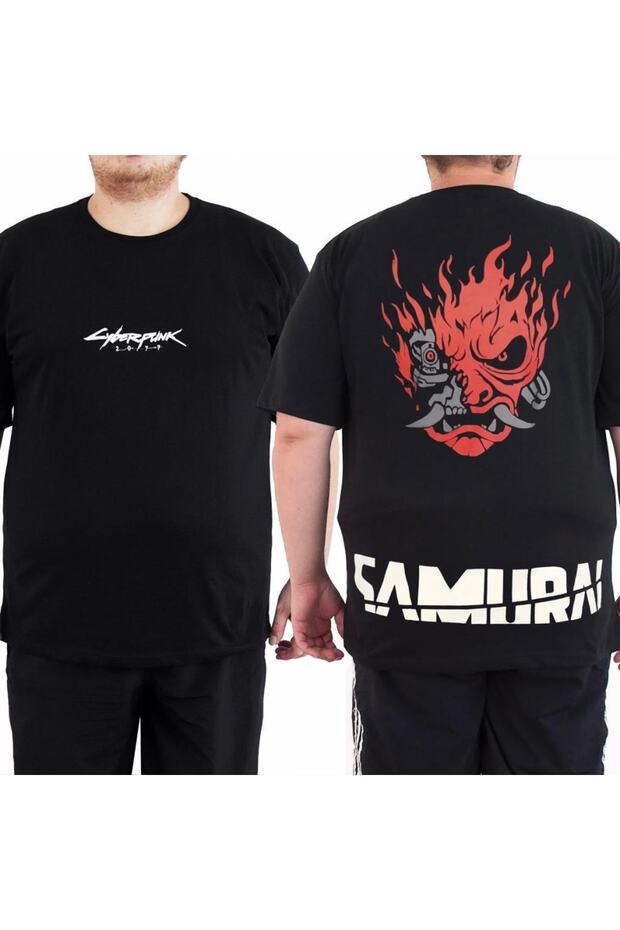Cyberpunk 2077 4XL Large Size Black T-Shirt