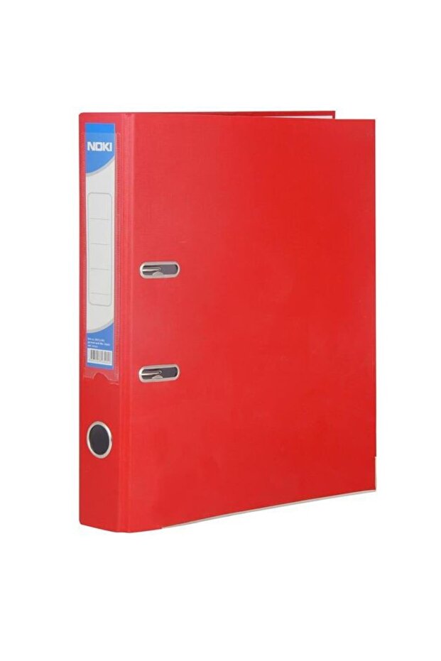 5 مجلدات بلاستيكية ضيقة حمراء - 4