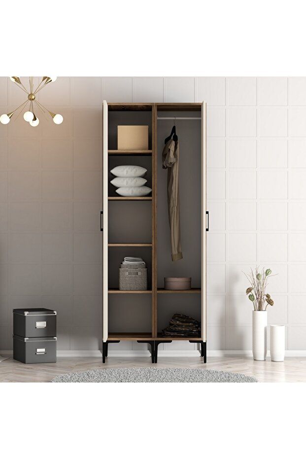 Kumsal 2 Kapılı Gardrop Pp - Krem - 2