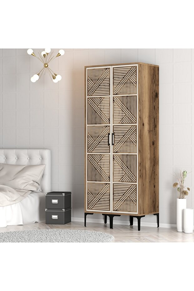 Kumsal 2 Kapılı Gardrop Pp - Krem - 3