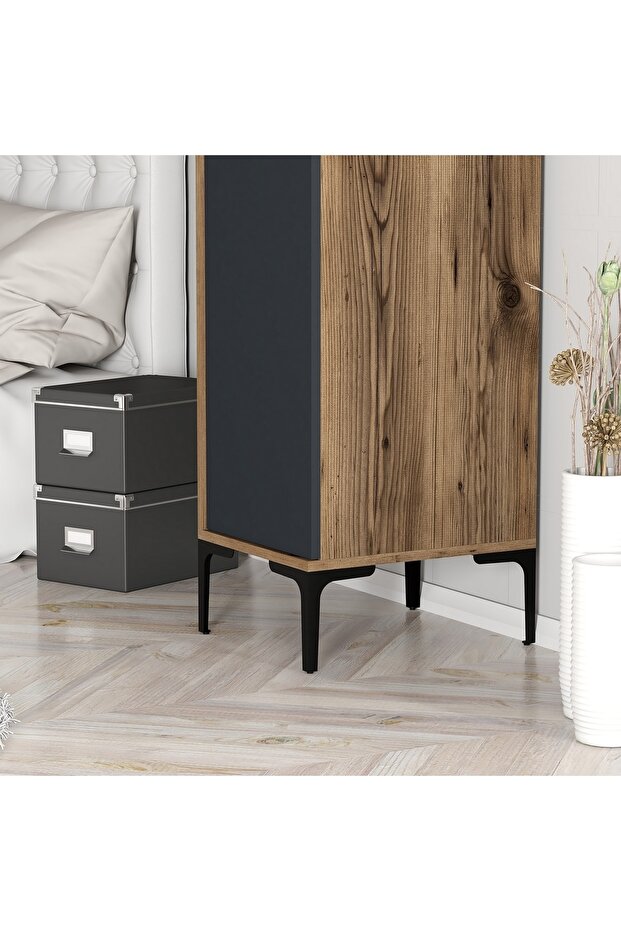 Kumsal 1 Kapılı Gardrop S - Antrasit - 6