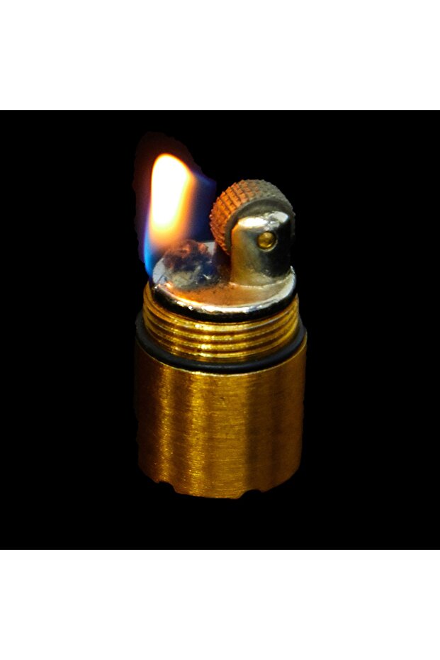 Ultra Mini Çakmak Gold Renk Benzinli Çakmak Zippo Çakmak - 2
