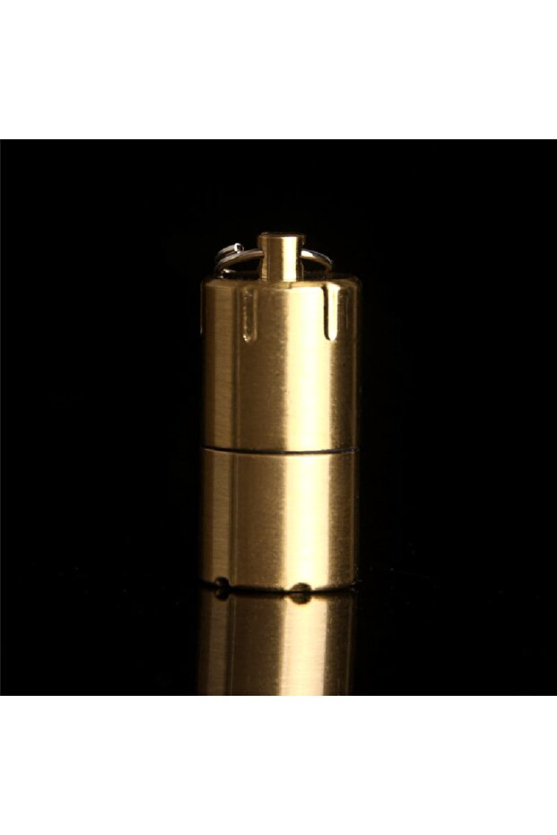 Ultra Mini Çakmak Gold Renk Benzinli Çakmak Zippo Çakmak - 8