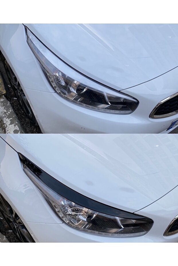 لمسة نهائية سوداء لامعة للحواجب الأمامية لسيارة Kia Ceed 2012-2016