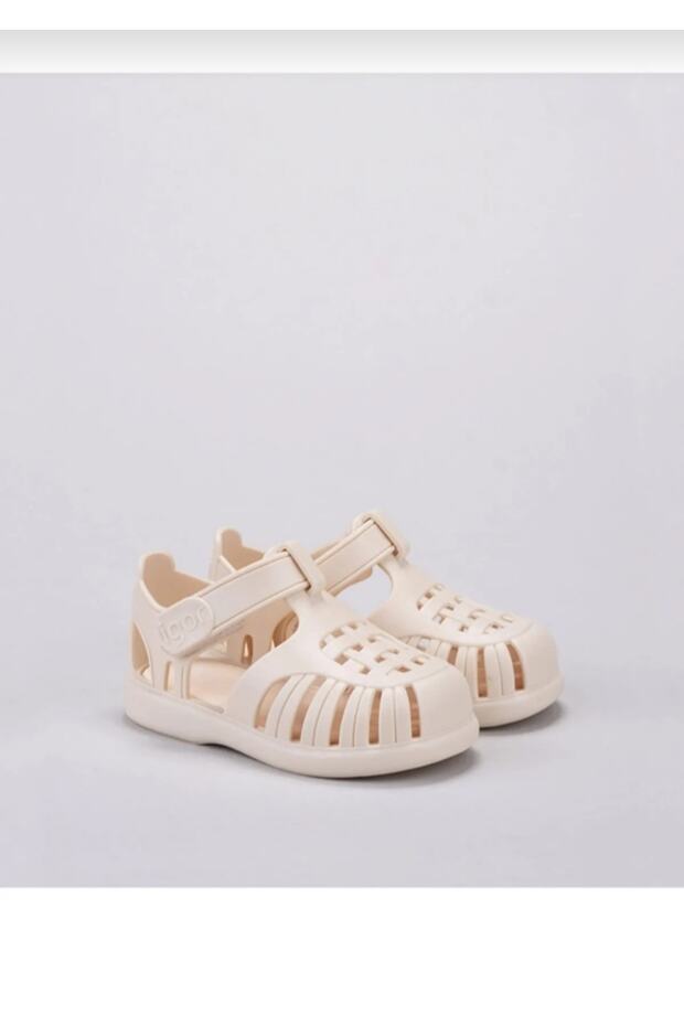 Tobby Solid Çocuk Fildişi Sandalet - 6