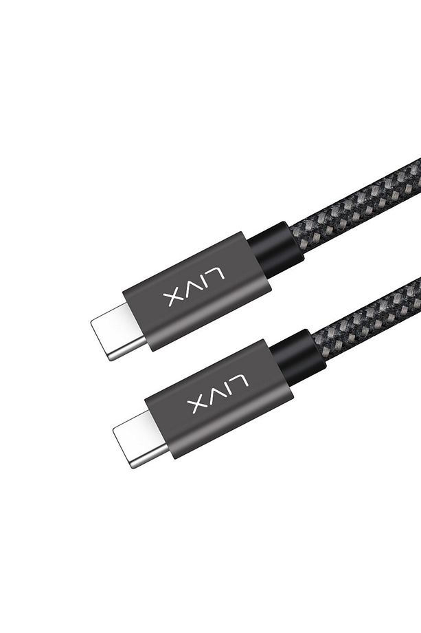 Solid 100w 5a Type C To Type C Pd2.0 Hızlı Şarj Ve Data Kablosu 50 Cm Halat Örgülü Space Gray - 6