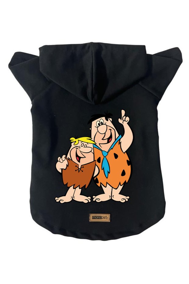 Hooded Fleece Sweatshirt Dog And Cat Outfit & Dress - Black Barney & Fred - Size M