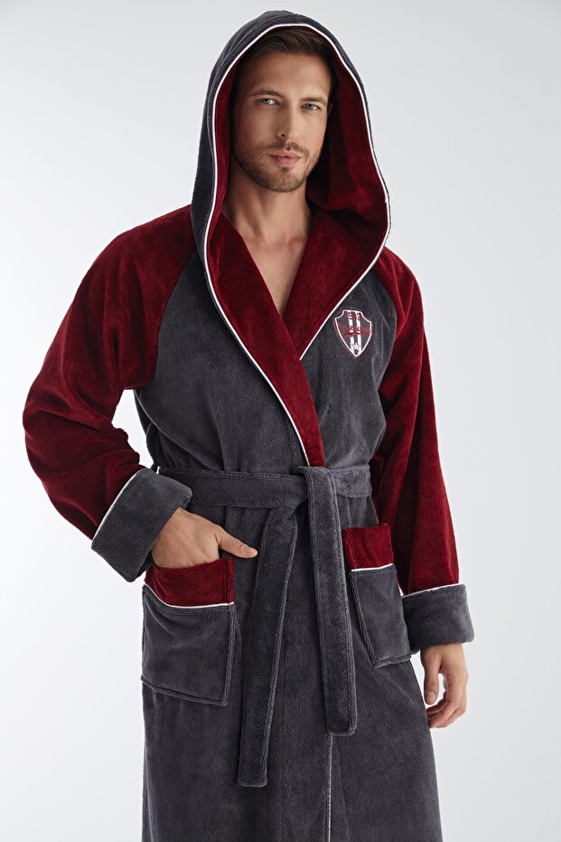 Speedway Embroidery Triga Curl Bamboo Cotton Men's Bathrobe