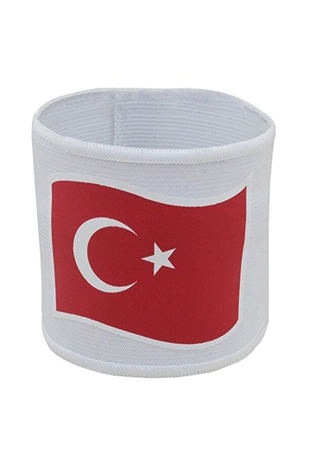 Professional White Turkish Flag Captain Sleeve and Band
