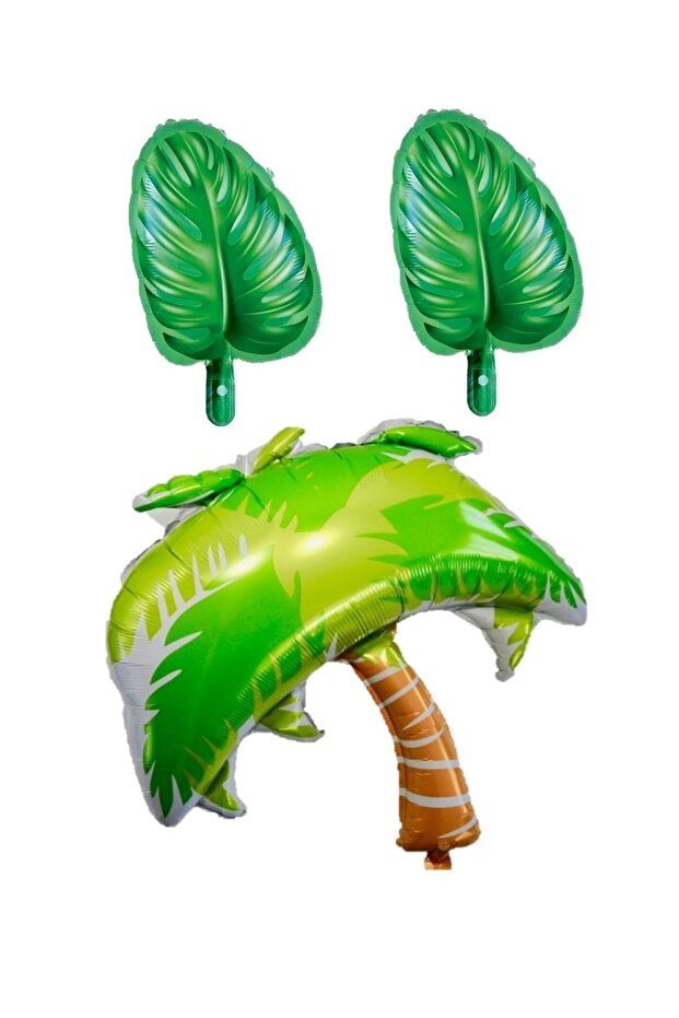 Best Tree and 2 Tropical Leaf Foil Balloon Set
