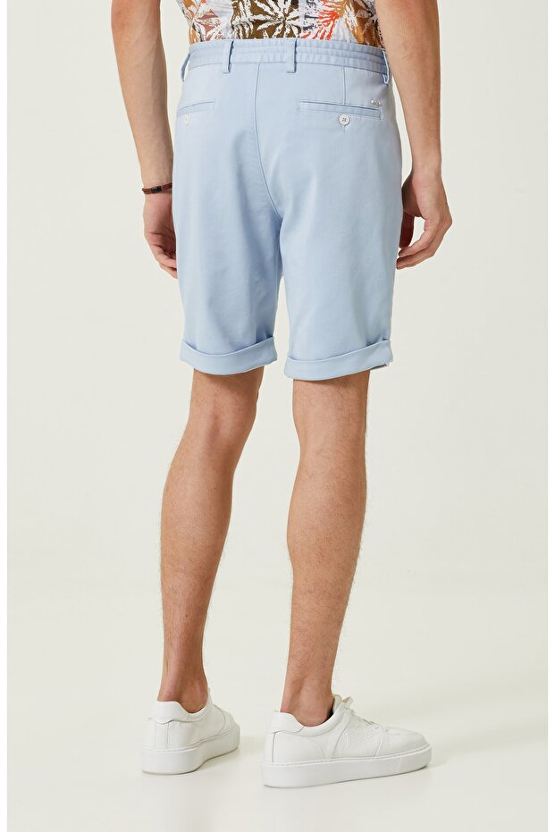 Mavi Duble Paça Şort - 3