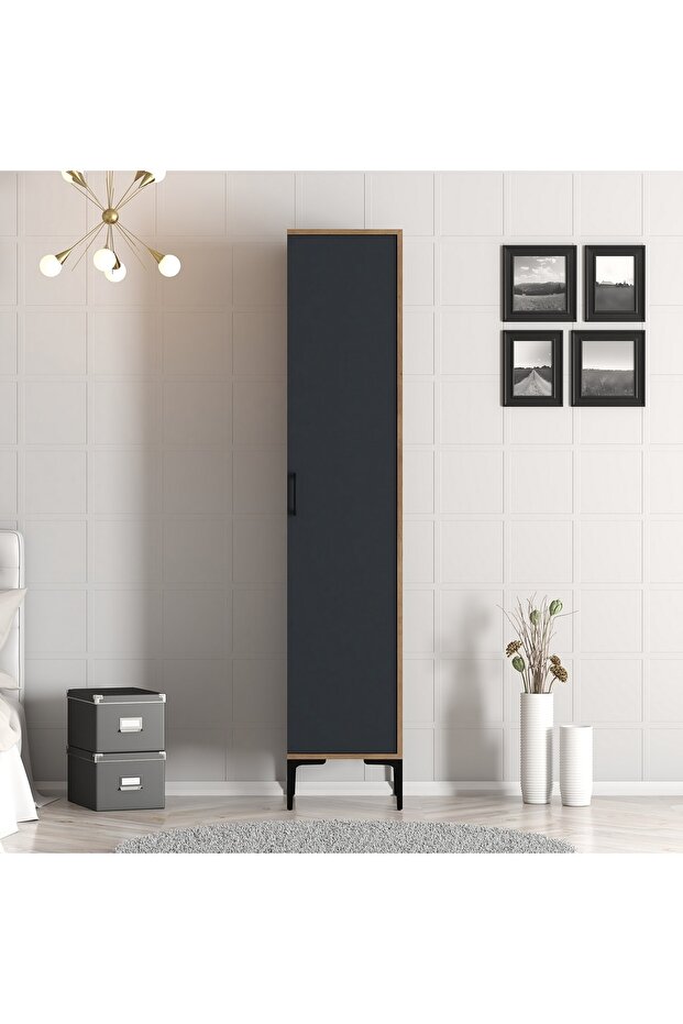 Kumsal 1 Kapılı Gardrop S - Antrasit - 2