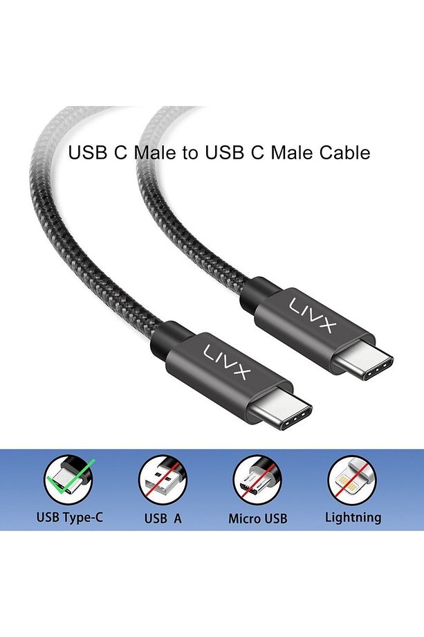 Solid 100w 5a Type C To Type C Pd2.0 Hızlı Şarj Ve Data Kablosu 50 Cm Halat Örgülü Space Gray - 4